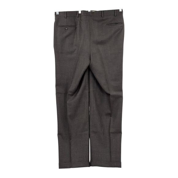 AMERICAN VINTAGE Berle Size 36R Men's Gray Plaid Pleat Front Dress Pants Trouser - Picture 3 of 10